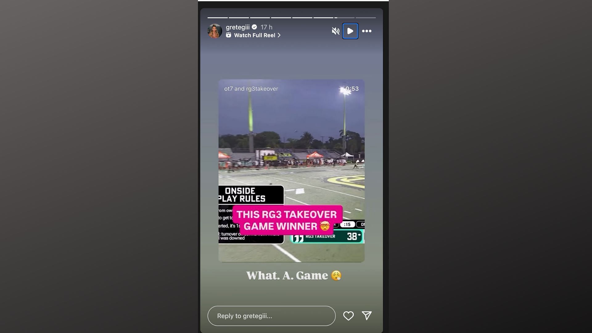 Robert Griffin III’s wife Grete sends 3-word message as he knocks off Cam Newton’s star-studded C1N team (ig)